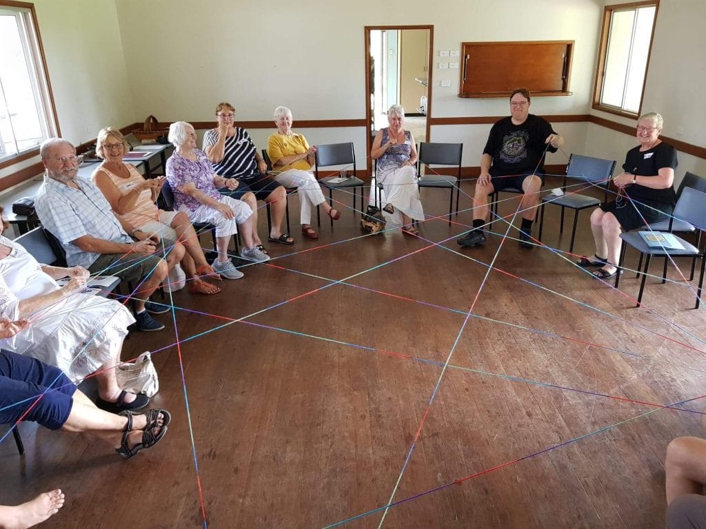 Group activity at  Abbey's Wellness Retreat in Queensland