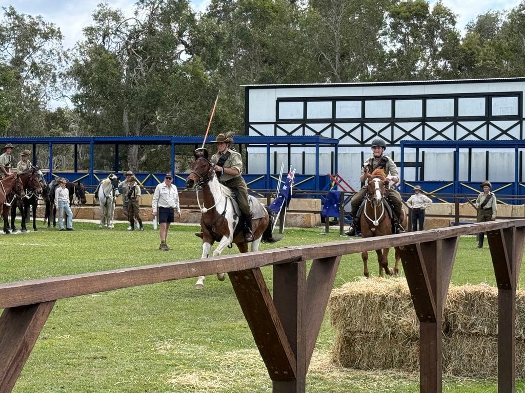 Second Light Horse Regiment Riders perform at the Abbey History Festival