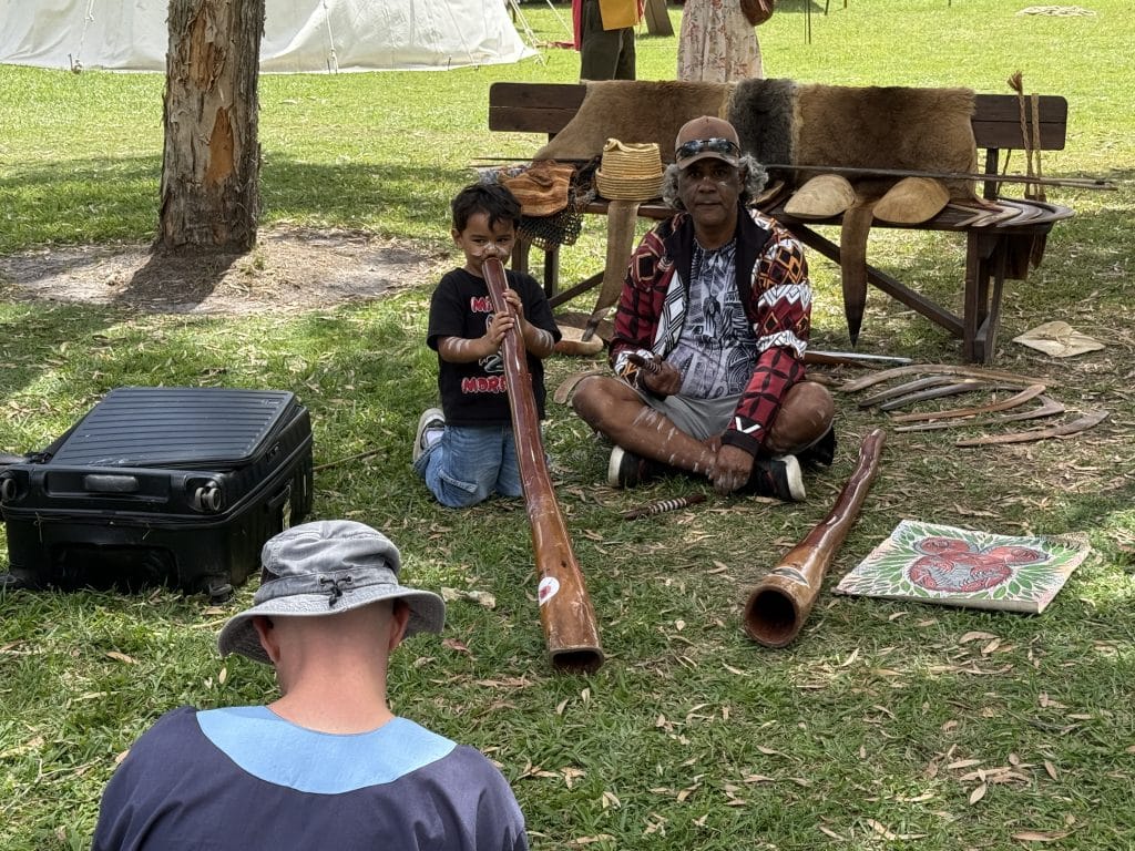 Kabi Kabi artist and Educator, Lyndon Davis, presents at the Abbey History Festival